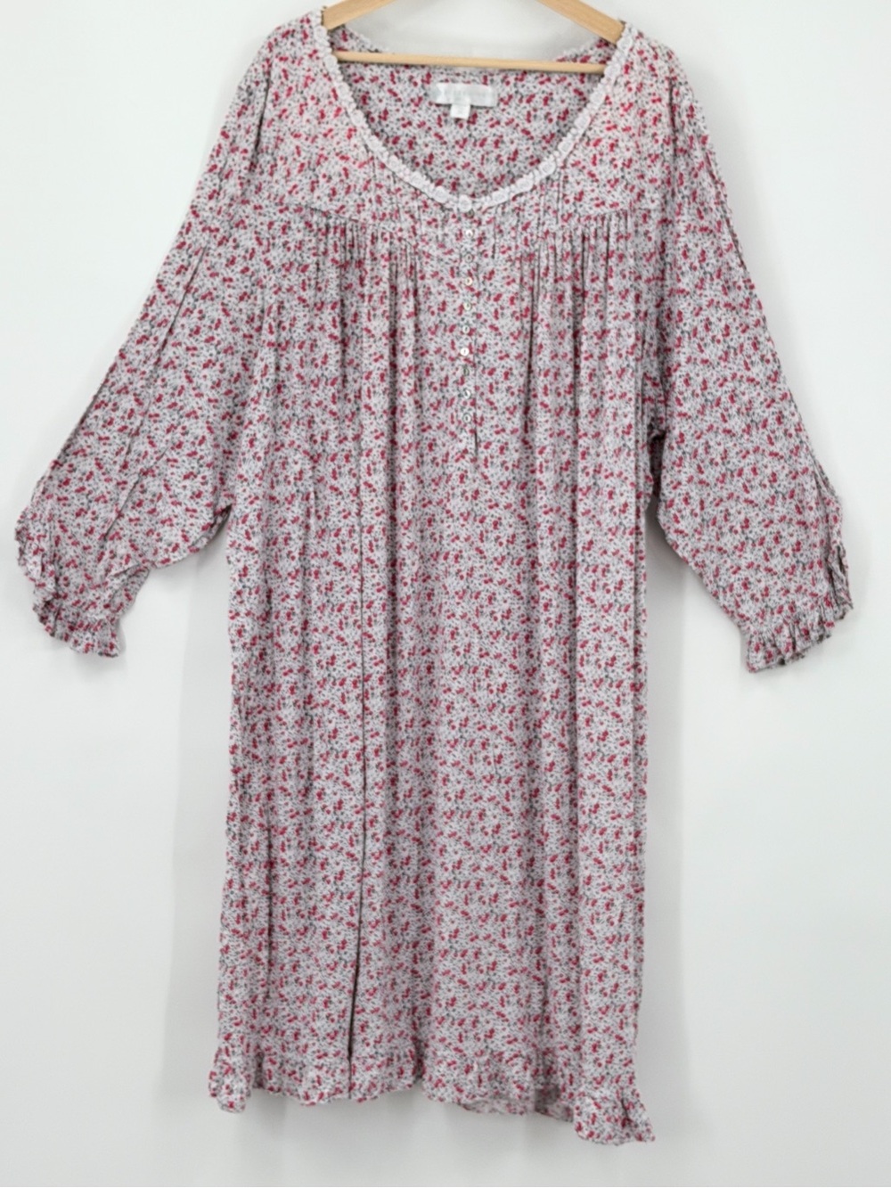 Eileen West Women’s Floral Nightgown cottagecore Pink Floral Sleep Dress plus 3X